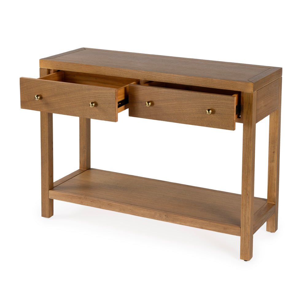 Butler Specialty Company - Nora 40 in. W 2 Drawer Wood Console Table, Natural - 5739452