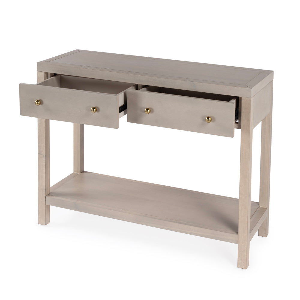Butler Specialty Company - Nora 40 in. W 2 Drawer Wood Console Table, Taupe - 5739450