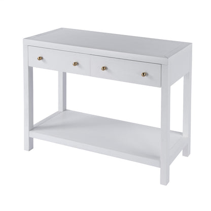 Butler Specialty Company - Nora 40 in. W 2 Drawer Wood Console Table, White - 5739477