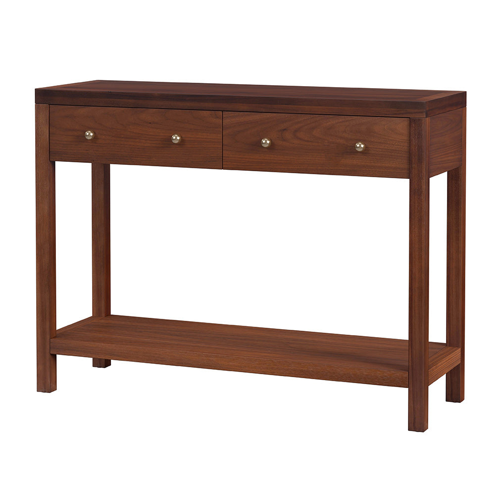 Butler Specialty Company - Nora 40 in. W Rectangular Wood 2 Drawer Console Table w Lower Open Shelf, Medium Brown - 5739489 View 1
