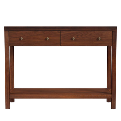 Butler Specialty Company - Nora 40 in. W Rectangular Wood 2 Drawer Console Table w Lower Open Shelf, Medium Brown - 5739489 View 2