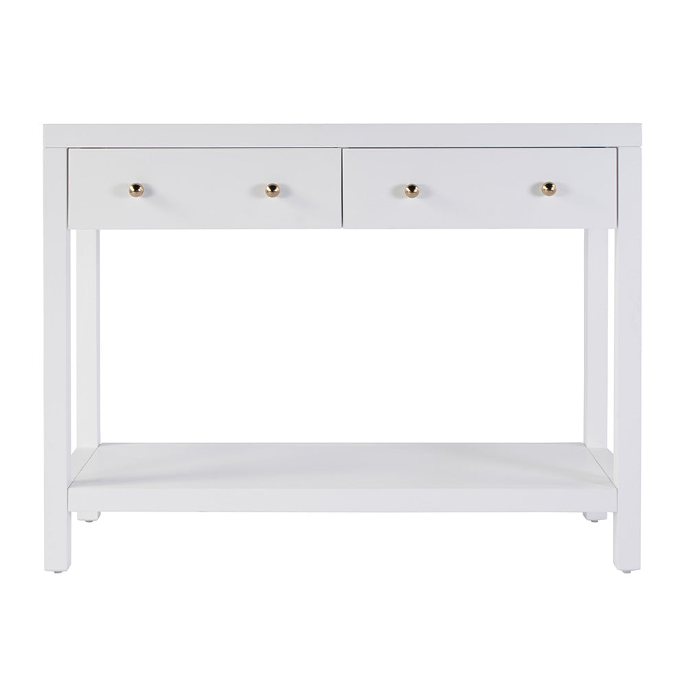 Butler Specialty Company - Nora 40 in. W Rectangular Wood 2 Drawer Console Table w Lower Open Shelf, White - 5739304 View 3
