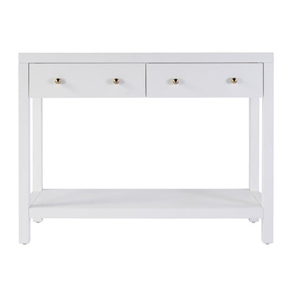 Butler Specialty Company - Nora 40 in. W Rectangular Wood 2 Drawer Console Table w Lower Open Shelf, White - 5739304 View 3
