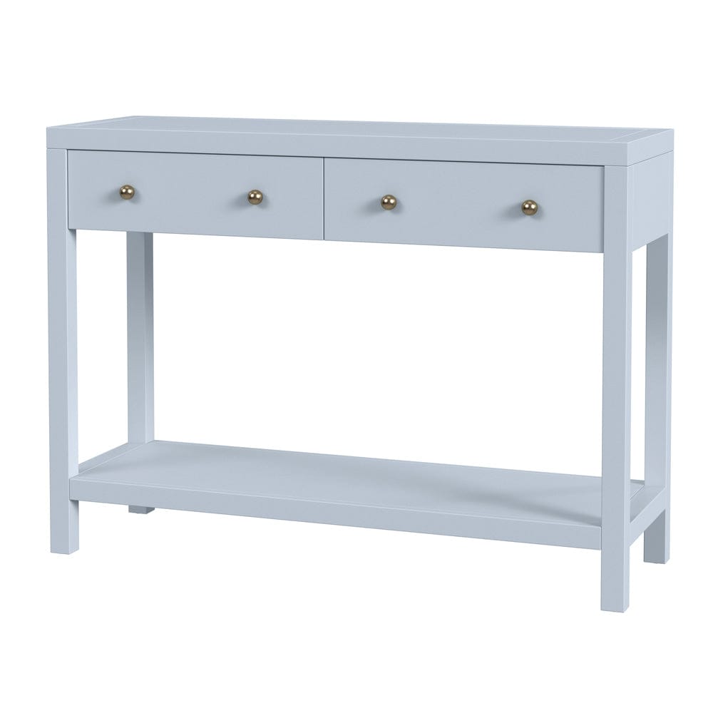 Butler Specialty Company - Nora 40 in. W Rectangular Wood 2 Drawer Console Table with Lower Open Shelf, Light Blue - 5739522 view 1