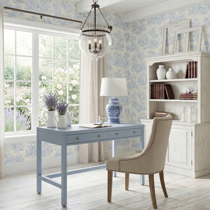 Butler Specialty Company - Nora 40 in. W Rectangular Wood 2 Drawer Writing Desk, Light Blue - 5849522 view 6