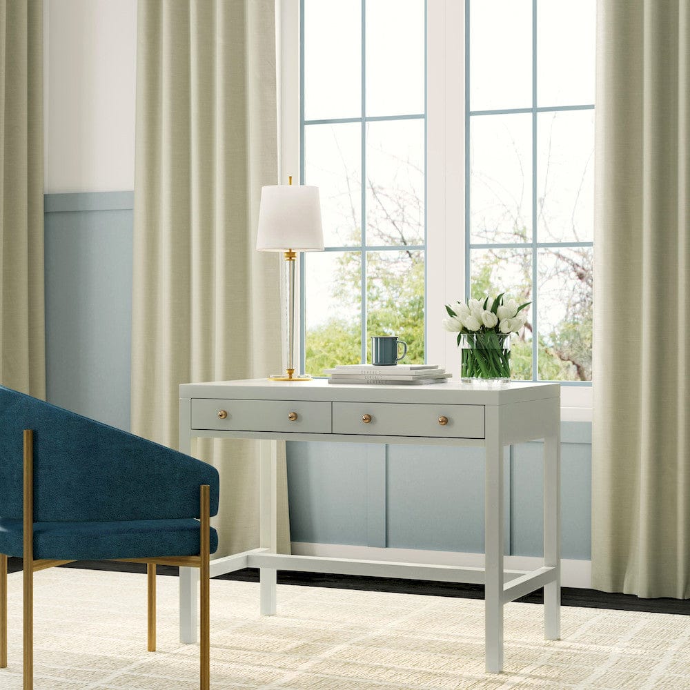 Butler Specialty Company - Nora 40 in. W Rectangular Wood 2 Drawer Writing Desk, Sage Green - 5849480 view 6