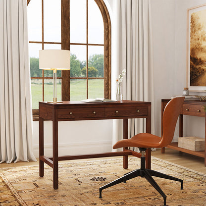 Butler Specialty Company - Nora 40 in. W Rectangular Wood 2 Drawer Writing Desk, Walnut - 5849489 view 6