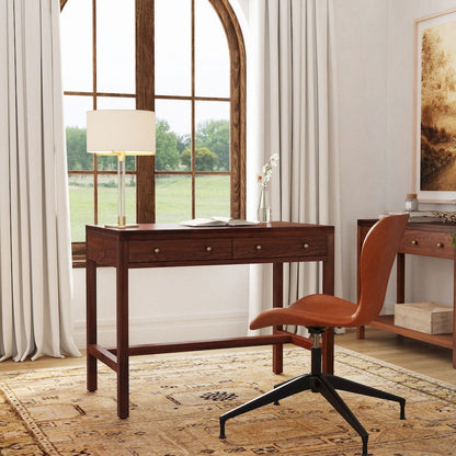 Butler Specialty Company - Nora 40 in. W Rectangular Wood 2 Drawer Writing Desk, Walnut - 5849489 view 7