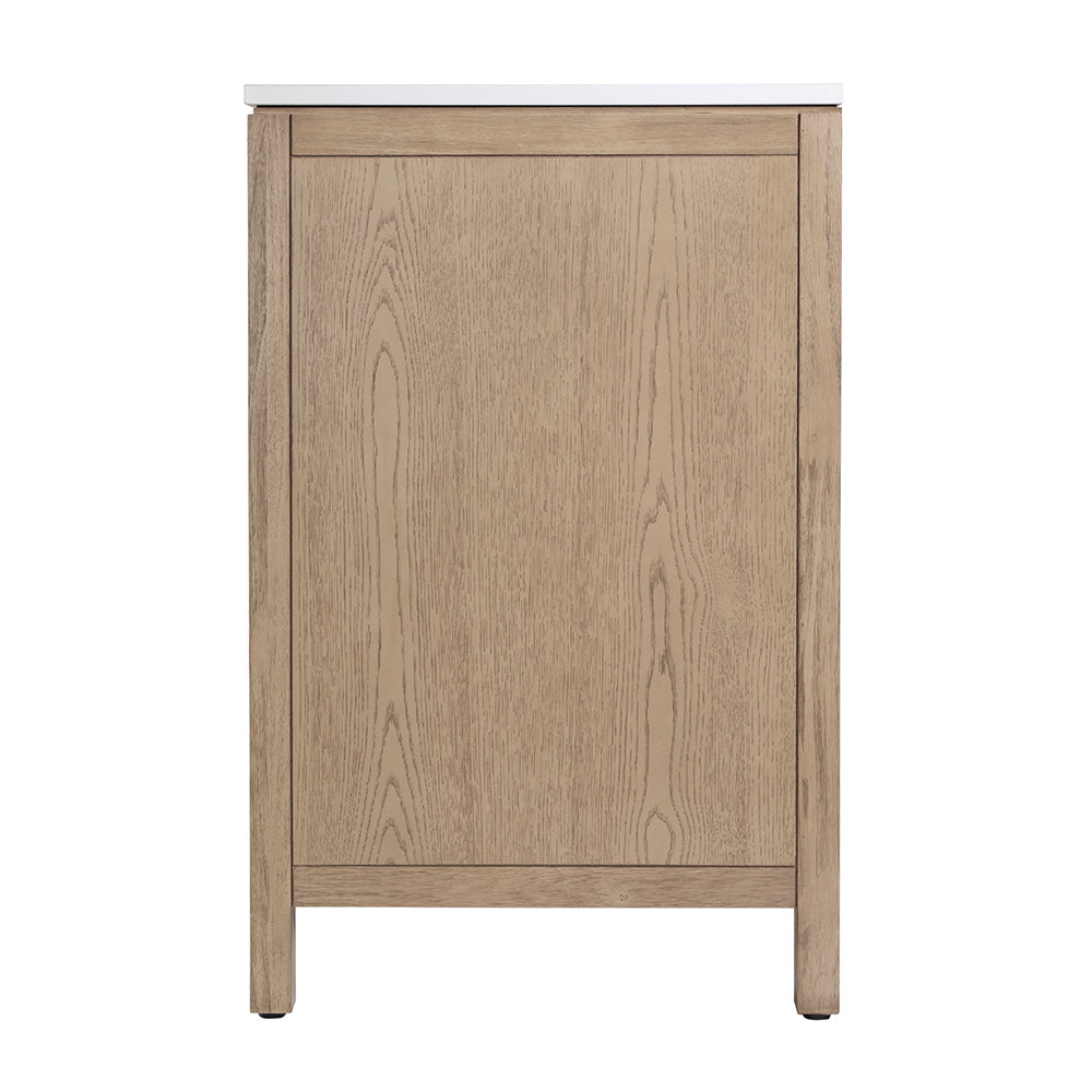 Butler Specialty Company - Nora 48 in. W Quartz and Wood Single Sink 8 Drawer Bathroom Vanity Set, Light Brown - 5959492 View 4