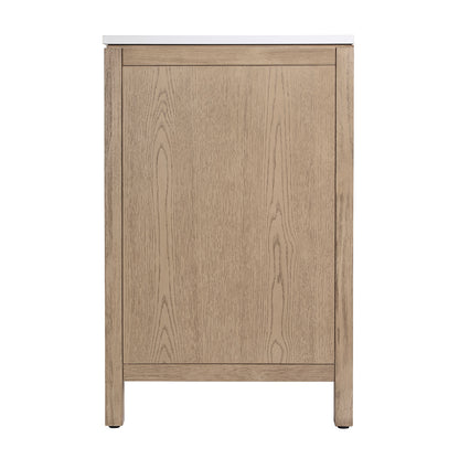 Butler Specialty Company - Nora 48 in. W Quartz and Wood Single Sink 8 Drawer Bathroom Vanity Set, Light Brown - 5959492 View 4