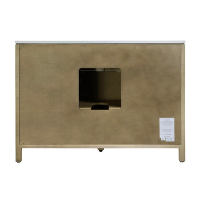 Butler Specialty Company - Nora 48 in. W Quartz and Wood Single Sink 8 Drawer Bathroom Vanity Set, Light Brown - 5959492 view 6