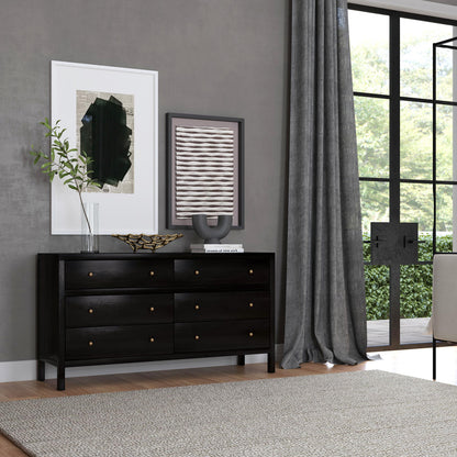 Butler Specialty Company - Nora 60 in. W 6 Drawer Wood Dresser, Coffee - 5733451
