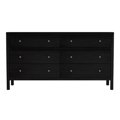 Butler Specialty Company - Nora 60 in. W 6 Drawer Wood Dresser, Coffee - 5733451