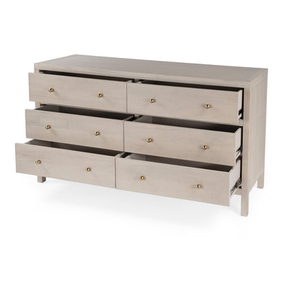 Butler Specialty Company - Nora 60 in. W 6 Drawer Wood Dresser, Taupe - 5733450