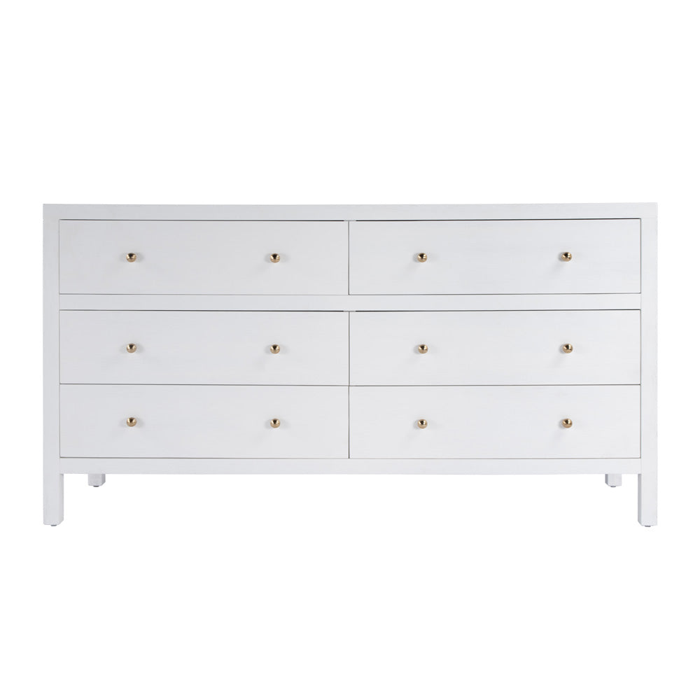 Butler Specialty Company - Nora 60 in. W 6 Drawer Wood Dresser, White - 5733477