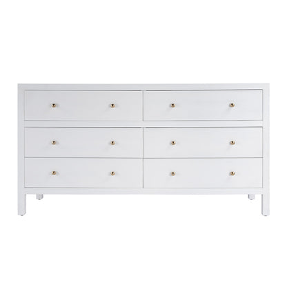 Butler Specialty Company - Nora 60 in. W 6 Drawer Wood Dresser, White - 5733477