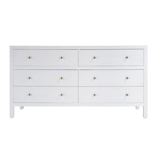 Butler Specialty Company - Nora 60 in. W 6 Drawer Wood Dresser, White - 5733477
