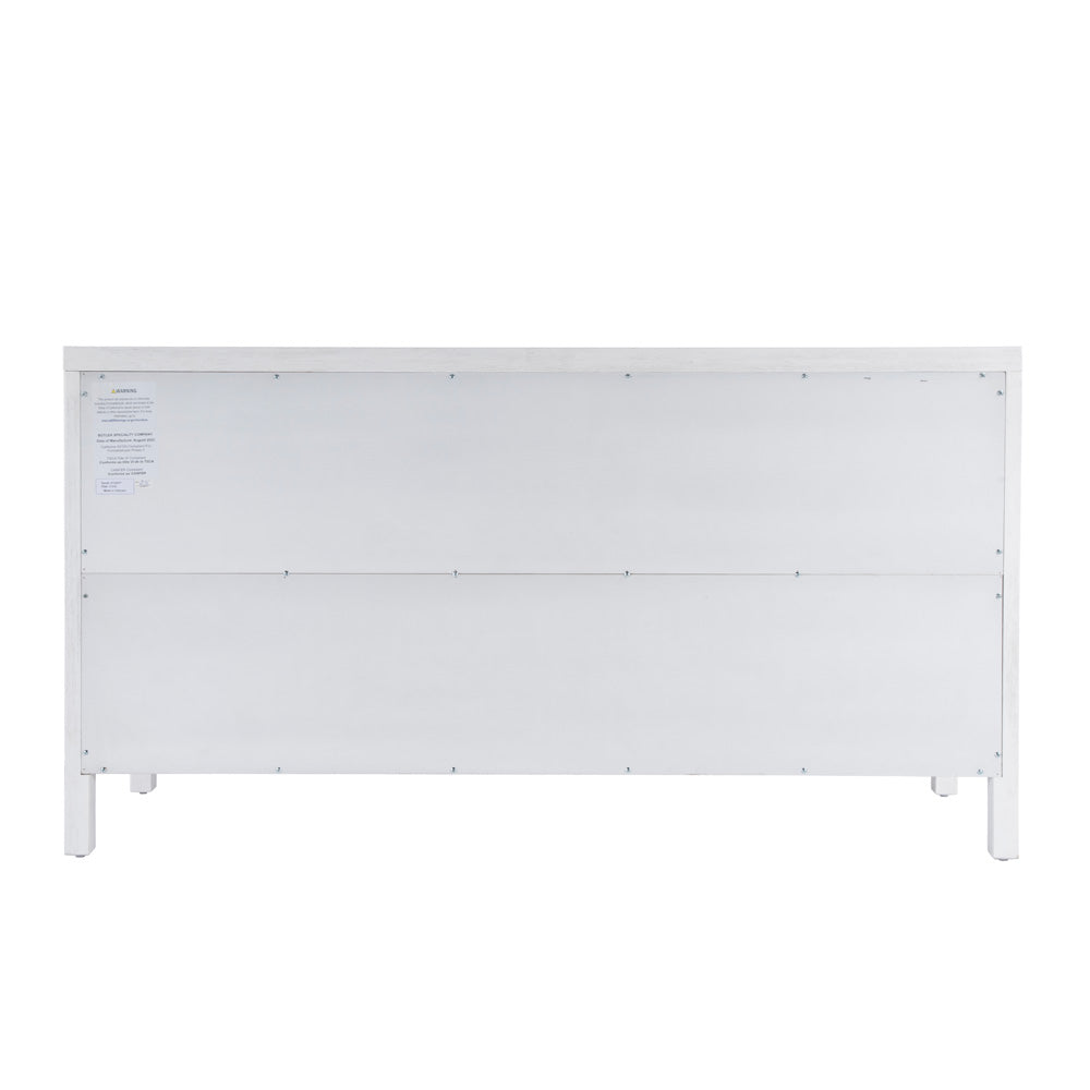 Butler Specialty Company - Nora 60 in. W 6 Drawer Wood Dresser, White - 5733477