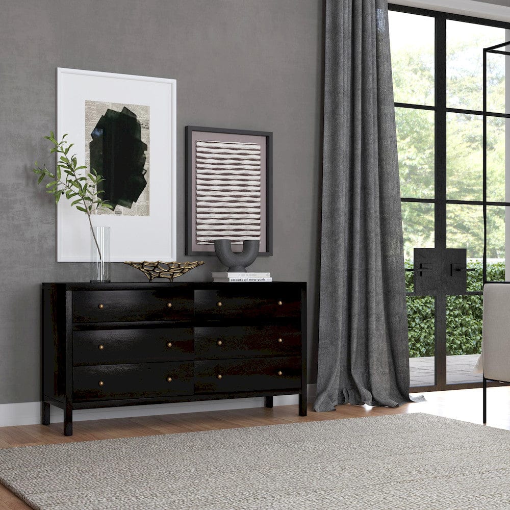 Butler Specialty Company - Nora 60 in. W 6 Drawer Wood Dresser, Coffee - 5733451 view 6