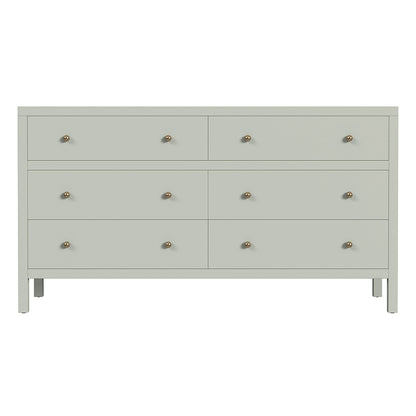Butler Specialty Company - Nora 60 in W. Rectangular Wood 6 Drawer Dresser, Green - 5733480 View 2