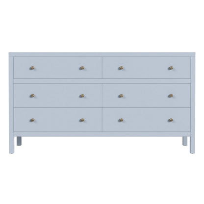 Butler Specialty Company - Nora 60 in W. Rectangular Wood 6 Drawer Dresser, Light Blue - 5733522 view 3
