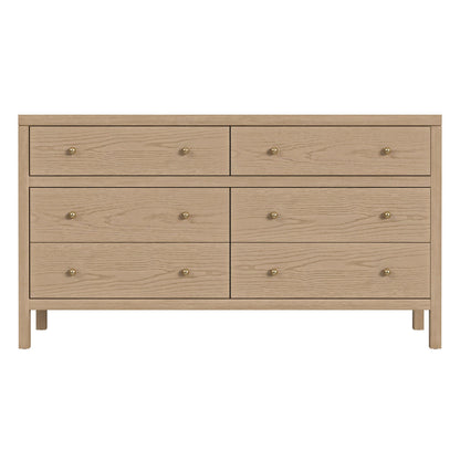 Butler Specialty Company - Nora 60 in W. Rectangular Wood 6 Drawer Dresser, Light Brown - 5733492 view 2