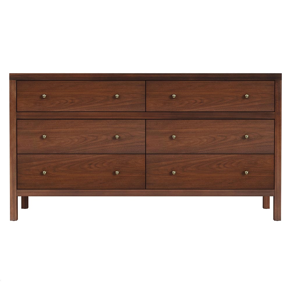 Butler Specialty Company - Nora 60 in W. Rectangular Wood 6 Drawer Dresser, Medium Brown - 5733489 View 2