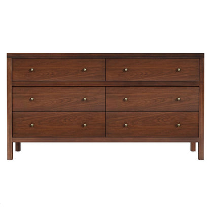 Butler Specialty Company - Nora 60 in W. Rectangular Wood 6 Drawer Dresser, Medium Brown - 5733489 View 2