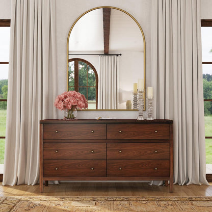 Butler Specialty Company - Nora 60 in W. Rectangular Wood 6 Drawer Dresser, Medium Brown - 5733489 view 7