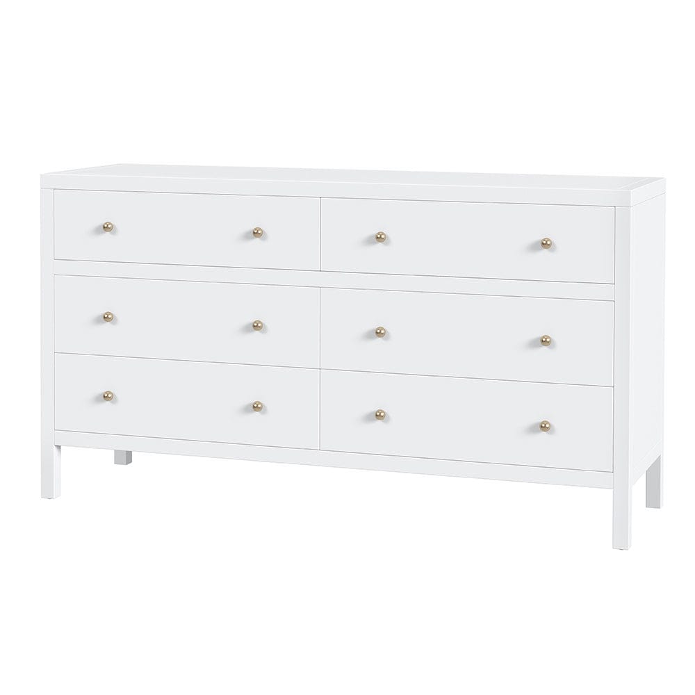 Butler Specialty Company - Nora 60 in W. Rectangular Wood 6 Drawer Dresser, White - 5733304 View 1