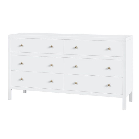 Butler Specialty Company - Nora 60 in W. Rectangular Wood 6 Drawer Dresser, White - 5733304 View 1