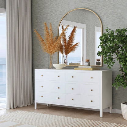 Butler Specialty Company - Nora 60 in W. Rectangular Wood 6 Drawer Dresser, White - 5733304 view 7
