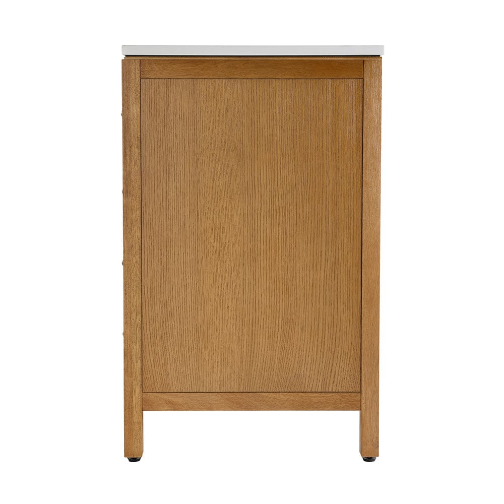 Butler Specialty Company - Nora 72 in. W Quartz and Wood Double Sink 4 Drawer Bathroom Vanity Set, Natural - 5961452 View 4