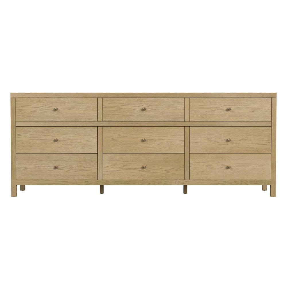 Butler Specialty Company - Nora 84 in. W Rectangular Wood 9 Drawer Dresser, Light Brown - 6290492 view 3