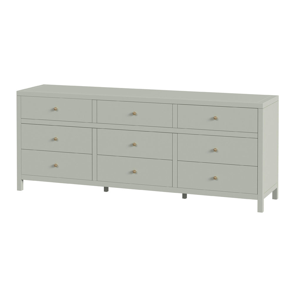 Butler Specialty Company - Nora 84 in. W Rectangular Wood 9 Drawer Dresser, Sage Green - 6290480 view 1