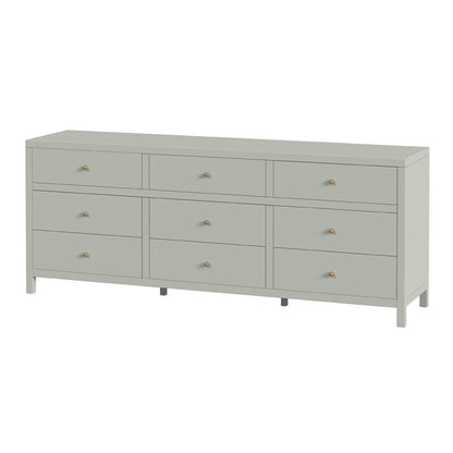 Butler Specialty Company - Nora 84 in. W Rectangular Wood 9 Drawer Dresser, Sage Green - 6290480 view 1