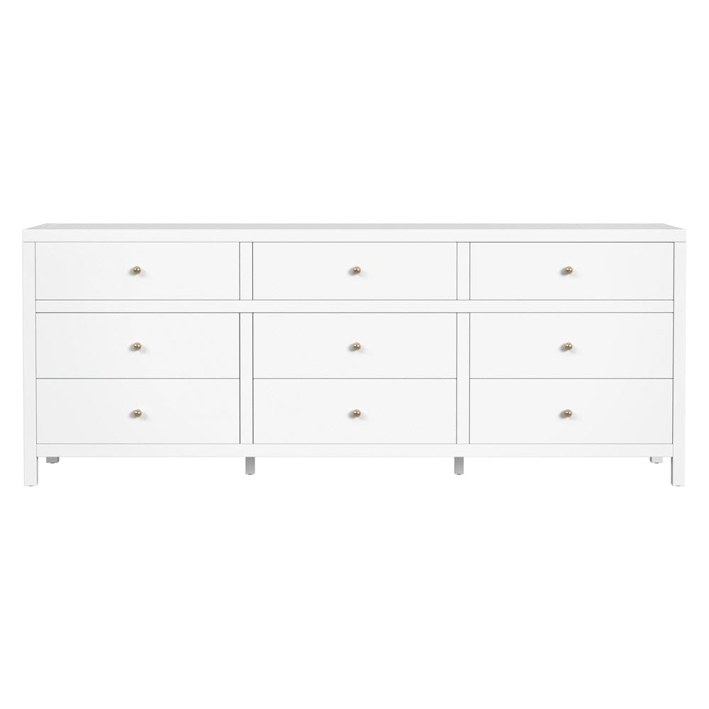 Butler Specialty Company - Nora 84 in. W Rectangular Wood 9 Drawer Dresser, Smooth White - 6290304 view 2