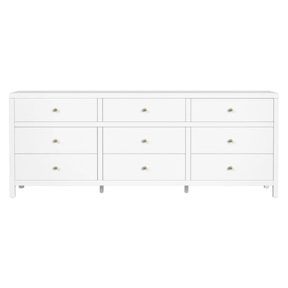 Butler Specialty Company - Nora 84 in. W Rectangular Wood 9 Drawer Dresser, Smooth White - 6290304 view 2