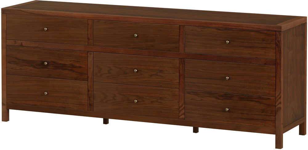 Butler Specialty Company - Nora 84 in. W Rectangular Wood 9 Drawer Dresser, Walnut - 6290489 view 1