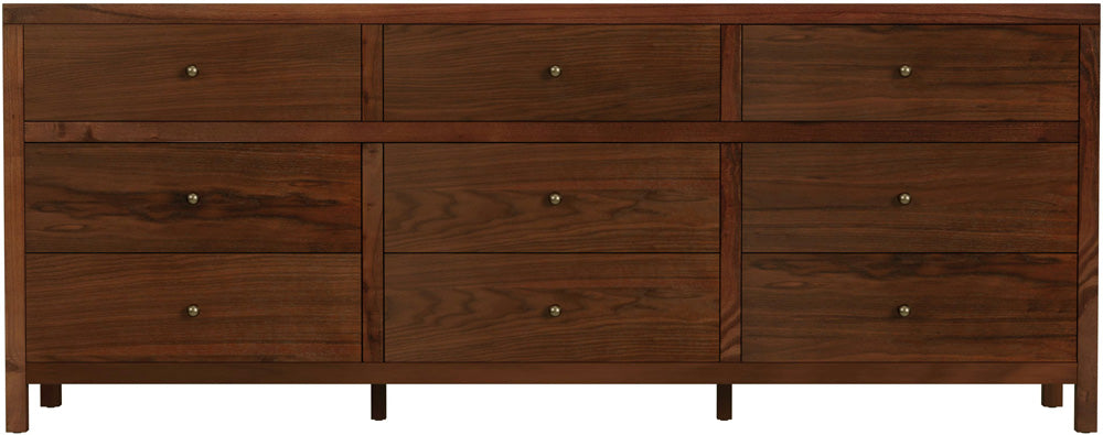 Butler Specialty Company - Nora 84 in. W Rectangular Wood 9 Drawer Dresser, Walnut - 6290489 view 2