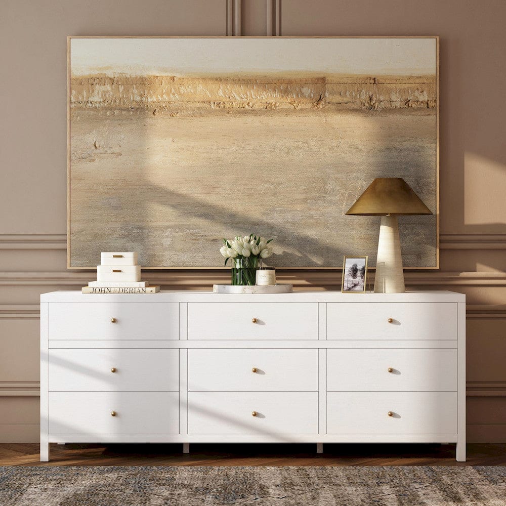 Butler Specialty Company - Nora 84 in. W Rectangular Wood 9 Drawer Dresser, White - 6290477 view 4