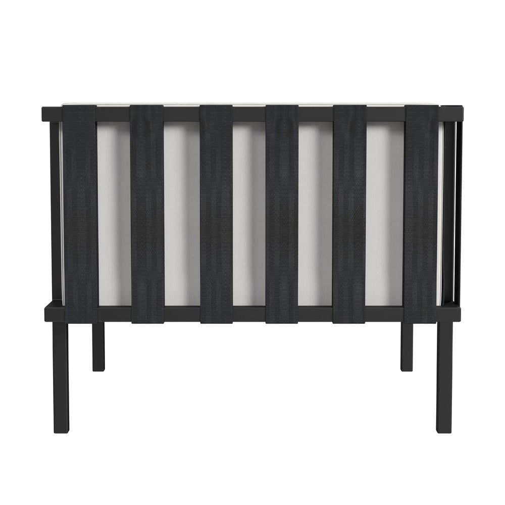 Butler Specialty Company - Norway Indoor/Outdoor 33 in. W Upholstered & Metal Club Chair with Cushion, Black/White - 5721437