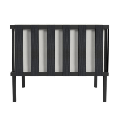 Butler Specialty Company - Norway Indoor/Outdoor 33 in. W Upholstered & Metal Club Chair with Cushion, Black/White - 5721437