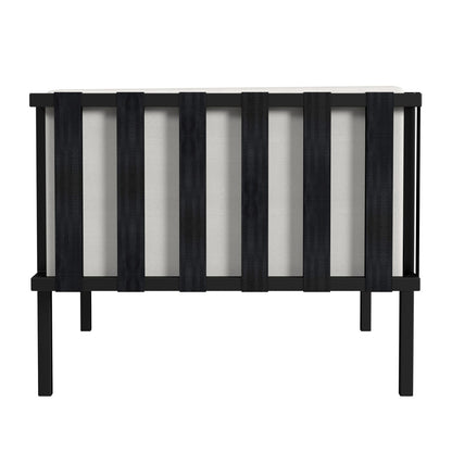 Butler Specialty Company - Norway Indoor/Outdoor 76.5 in. W Upholstered & Metal Patio Sofa with Cushions, Black/White - 5722437