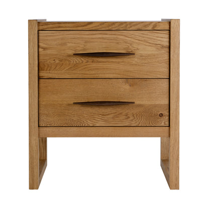 Butler Specialty Company - Oakley 25 in. W Rectangular Wood 2 Drawer Nightstand, Light Brown, Natural - 6292312 view 2