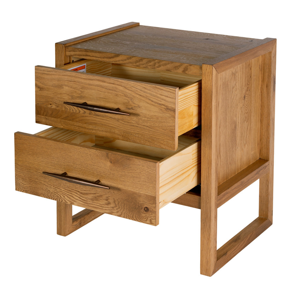 Butler Specialty Company - Oakley 25 in. W Rectangular Wood 2 Drawer Nightstand, Light Brown, Natural - 6292312 view 3