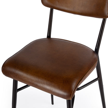 Butler Specialty Company - Odessa Square Leather 26.5" Counter Stool, Medium Brown - 5613344