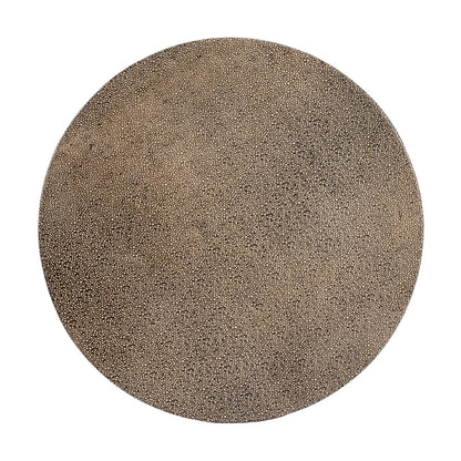 Butler Specialty Company - Olenka 20. in. W Round Leather & Metal Side Table, Gold - 5590350