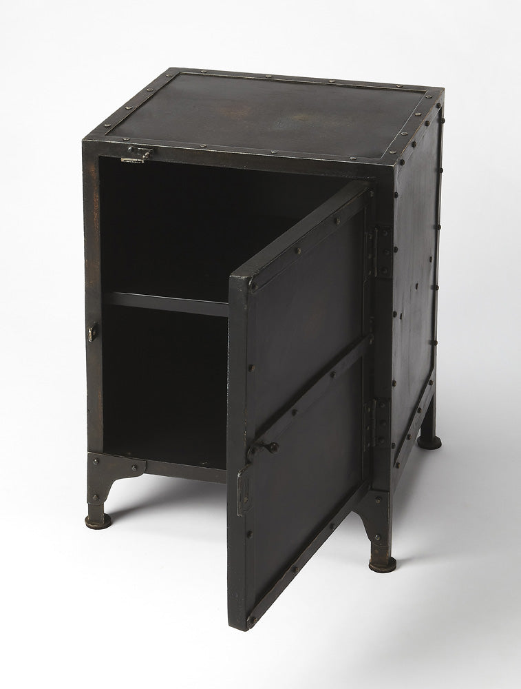 Butler Specialty Company - Owen 18 in. W Rectangular 1 Door 1 Interior Shelf Industrial Chic End Table, Black - 3642330