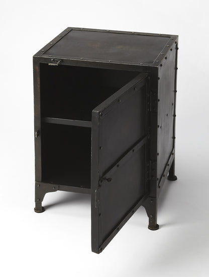 Butler Specialty Company - Owen 18 in. W Rectangular 1 Door 1 Interior Shelf Industrial Chic End Table, Black - 3642330
